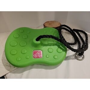 STEP 2 Super Cool Green Disc Swing 6.5 ft Rope Young Children Kids Yard Toy